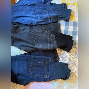 Three Pairs AG and Joe’s Jeans Maternity Jeans (size 27)